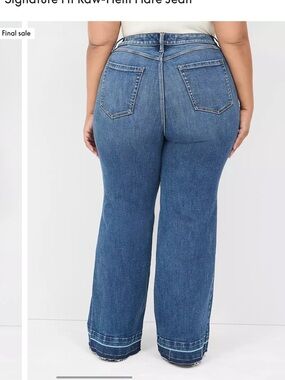 Lane Bryant signature Fit mid rise flare jeans size 24 cotton blend in blue NWT